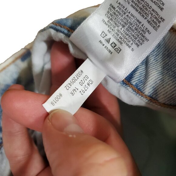 Express Jeans Original Slim Ankle Super High Rise Jeans Womens Blue Denim 14/R - Picture 6 of 10